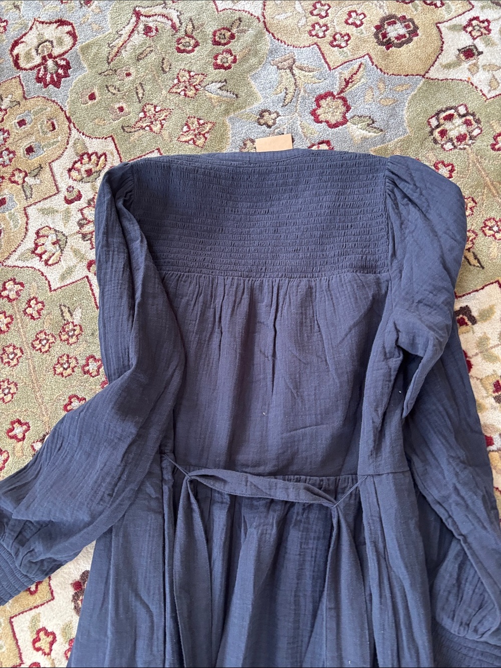 Boden Navy cotton maxi dress from Boden - Picture 9 of 14